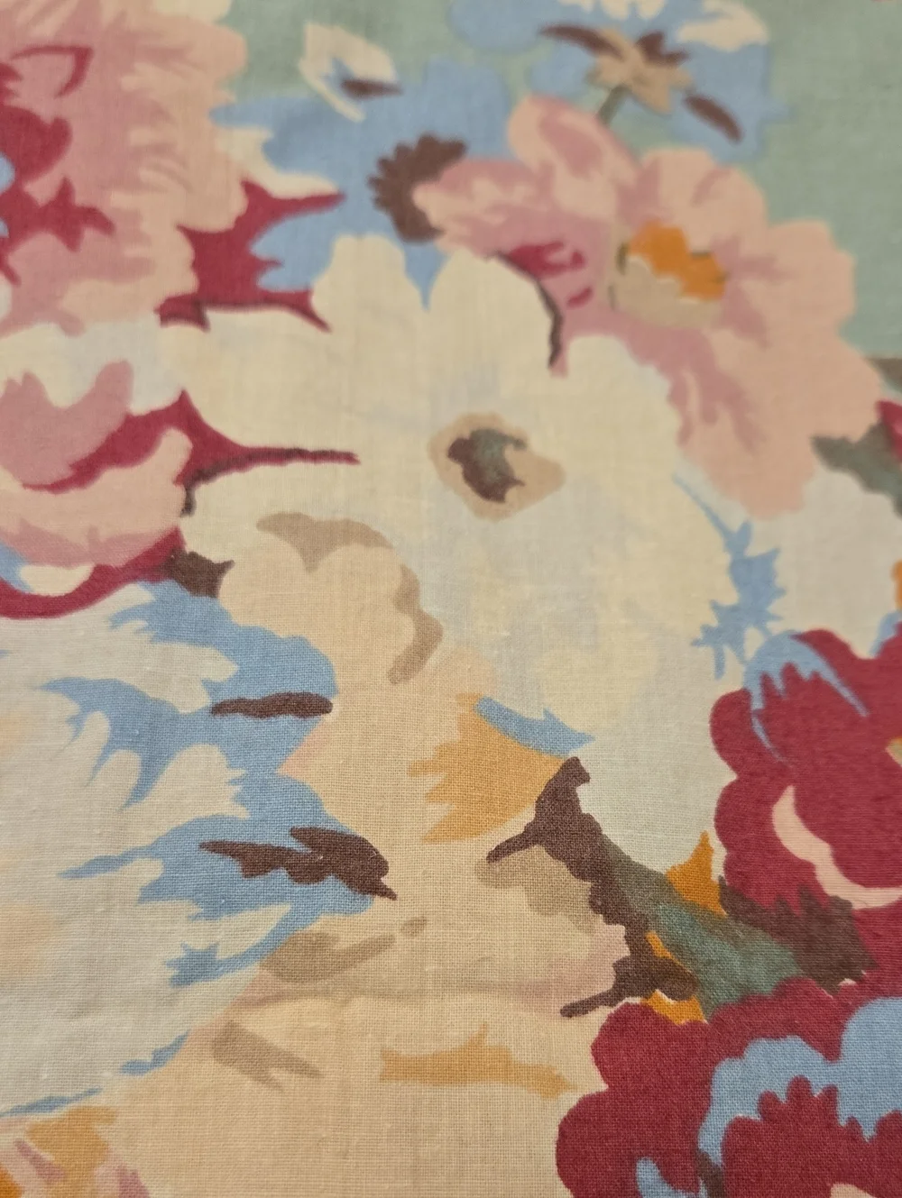 Ralph Lauren Floral Cotton Sateen Bedding in Seafoam, Cream, Pink and Blue